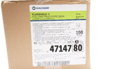 Halyard 47147 FLUIDSHIELD Level 3 Fog-Free Procedure Mask - Box of 100